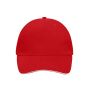 5 Panel Sandwich Cap red/white one size
