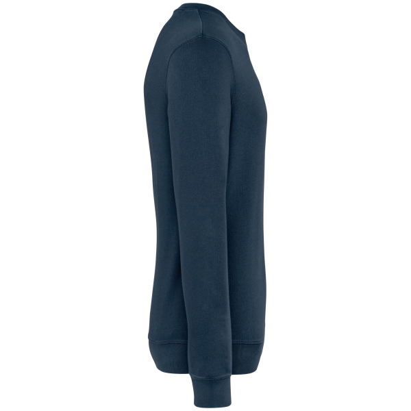 Ecologische uniseks sweater met ronde hals French Terry Washed Navy Blue S Ecologische uniseks sweater met ronde hals French Terry Washed Navy Blue S