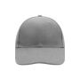 6 Panel Cap Laminated dark grey one size