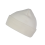 Gerecyclede muts met gebreide omslag White One Size