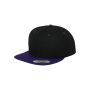 Classic snapbackpet in twee kleuren BLACK / PURPLE One Size