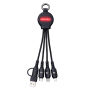 6-in-1 oplaadkabel met licht REEVES-PUHALANI SWITCH - rood, zwart 6-in-1 oplaadkabel met licht REEVES-PUHALANI SWITCH - rood, zwart