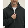 Fronter - Oversized rits hoodie in een gerecycled katoen blend - Black (XS)
