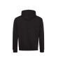 VARSITY HOODIE, JET BLACK/HEATHER GREY, XL, JUST HOODS