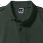 RUS Men Classic Polycotton Polo, Bottle Green, XS
