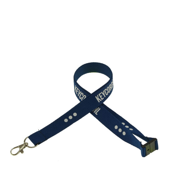 Keycord met safety clip - navy