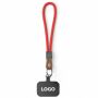 Sleutelhanger & telefoonhouder met koord met leren uiteinde Sleutelhanger & telefoonhouder met koord met leren uiteinde