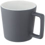 Cali keramische mok van 370 ml met matte afwerking - Wit/Mat grijs