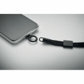 NONETTE WRIST - Telefoon polskoord RPET - Zwart