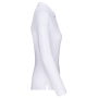 Damespolo lange mouwen White 3XL
