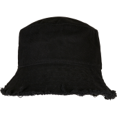 Bob met rafelrand BLACK One Size