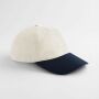 CONTRAST PEAK LEISURE CAP, NATURAL/FRENCH NAVY, One size, BEECHFIELD