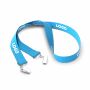 Polyester Pantone-gematchte zeefdruk keycord met 2 clips