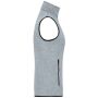 Ladies' Knitted Fleece Vest light grey melange/red XXL Ladies' Knitted Fleece Vest light grey melange/red XXL