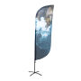 Beach Flag Alu Wind 465 cm Totale Hoogte met Print
