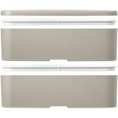 MIYO POP dubbellaagse lunchtrommel van 700+700 ml - Zandsteen MIYO POP dubbellaagse lunchtrommel van 700+700 ml - Zandsteen