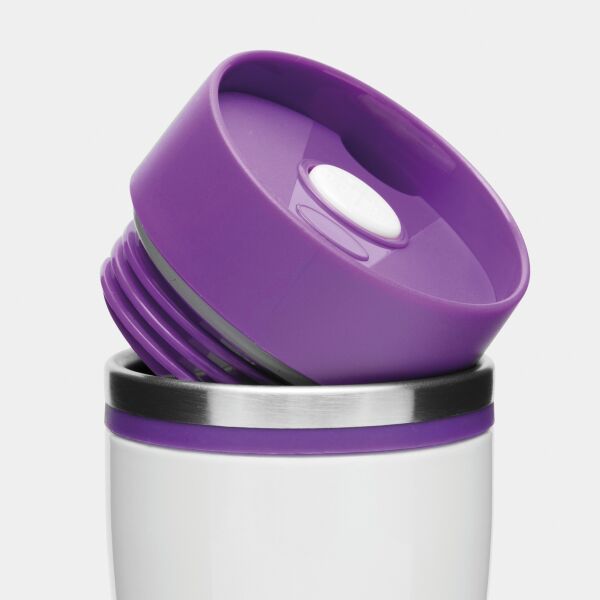 ARABICA - Dubbelwandige isoleerbeker paars, wit ARABICA - Dubbelwandige isoleerbeker paars, wit