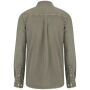 Ecologisch verwassen herenoverhemd washed pale khaki S