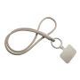 Tubyard lanyard telefoonhouder met elastische buis - Koffiebruin