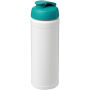 Baseline® Plus 750 ml sportfles met flipcapdeksel - Wit/Aqua