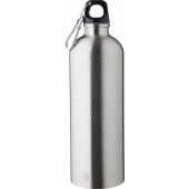 Gerecyclede roestvrijstalen enkelwandige fles (750 ml) Emeric zilver