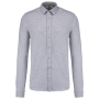 Piqué overhemd lange mouwen Oxford Grey 3XL