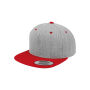 Classic snapbackpet in twee kleuren HEATHER / RED One Size