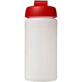 Baseline® Plus 500 ml sportfles met flipcapdeksel - Transparent/Rood