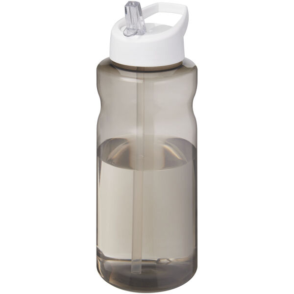 H2O Active® Eco Big Base 1 litre spout lid sport bottle - Charcoal/White