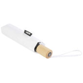 Birgit 21'' opvouwbare windproof gerecyclede PET-paraplu - Wit