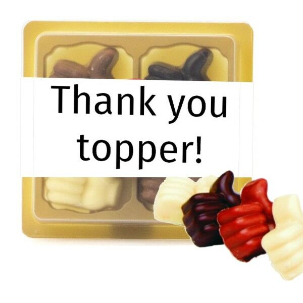 Like duim 4 chocolaatjes