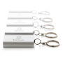 1.000 mAh sleutelhanger powerbank, zilver