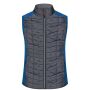 Ladies' Knitted Hybrid Vest royal melange/anthracite melange XS