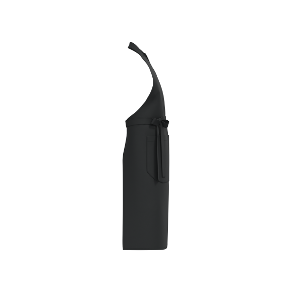 Schort met zak van biologisch katoen Black One Size Schort met zak van biologisch katoen Black One Size