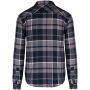 Geruit overshirt met sherpavoering Storm Grey / Navy checked 3XL
