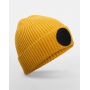 Circular Fashion Patch Beanie - Mustard/Black - One Size