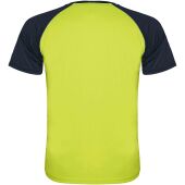 Indianapolis sportshirt met korte mouwen voor kinderen - Fluorgeel/Marineblauw - 4