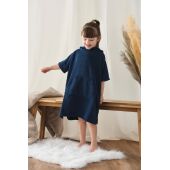 Badstof kinderponcho Black 10/13 jaar