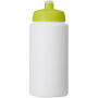 Baseline® Plus grip 500 ml sportfles met sportdeksel - Wit/Lime