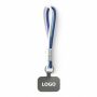 Sleutelhanger & telefoonhouder met koord met leren uiteinde.