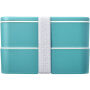 MIYO Renew double layer lunch box - Reef blue/Reef blue/White