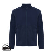 Iqoniq Talung gerecycled polyester fleece jas met rits, donkerblauw (XS)