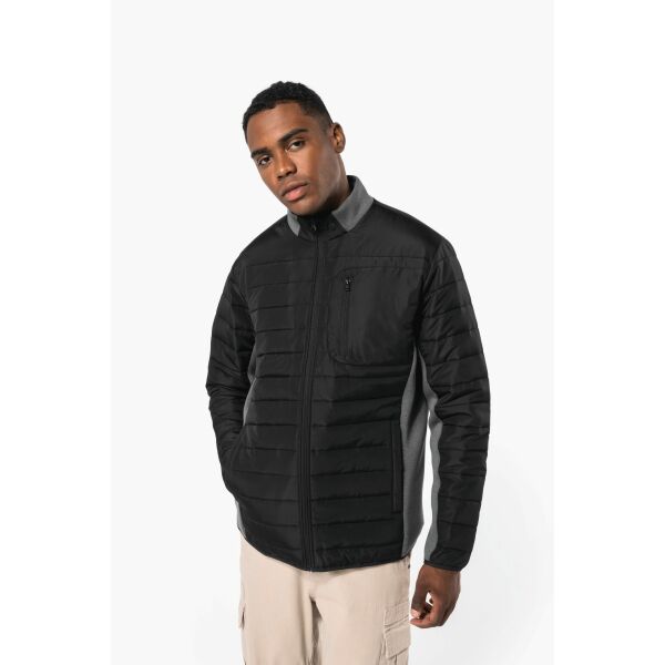 Herenjack van twee stoffen Black / Dark Grey Heather XS Herenjack van twee stoffen Black / Dark Grey Heather XS