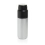 Thermocup RCS recycled geisoleerde fles met beker 500ml, zilver