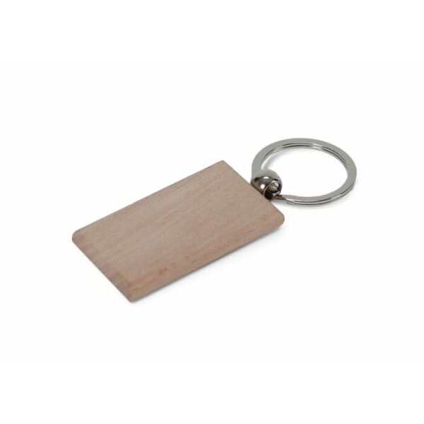 Sleutelhanger hout rechthoekig