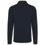 Ecologisch verwassen herenoverhemd in geborsteld fleece Washed Navy Blue 3XL