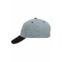 5 Panel Sandwich Cap light grey/black/light grey one size