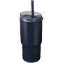 Westin 540 ml RCS gerecyclede dubbelwandige thermosbeker met rietje - Marineblauw Westin 540 ml RCS gerecyclede dubbelwandige thermosbeker met rietje - Marineblauw