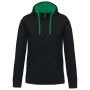 Sweater met contrasterende capuchon Black / Light Kelly Green XL