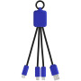 SCX.design C15 quatro oplaadkabel met oplichtend logo - Reflex blue/Zwart